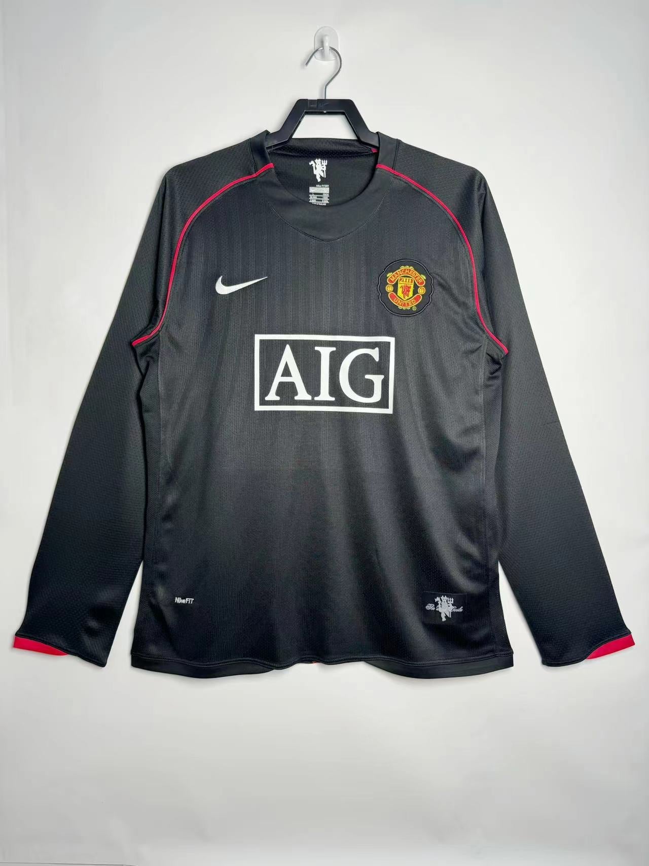 MAILLOT MANCHESTER UNITED MANCHES LONGUES EXTERIEUR 2007/2008